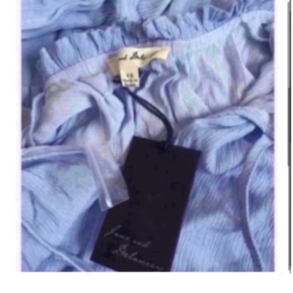 Blue Cold Shoulder Top - Picture 5 of 6